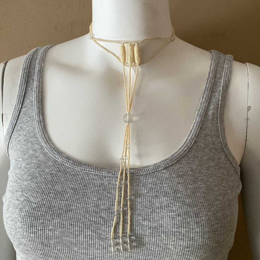 Vintage Boho Bead Choker Nevklare